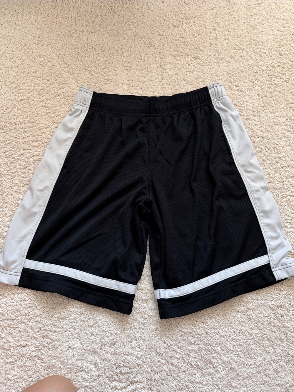New Balance Black Shorts with White Side Panels